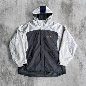 Reebok NFL Los Angeles Chargers Fleeced Line Grey Full Zip Jacket Mens 2XL